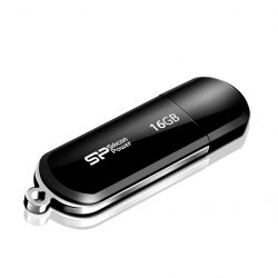 Накопитель USB flash 16ГБ Silicon Power «TS16GJF370» SP016GBUF2322V1K, черный. (USB2.0)