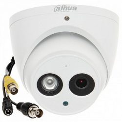 HDCVI Видеокамера купольная DH-HAC-HDW2221EMP-A-0280B, 2Мп, фиксированный объектив 2,8мм, поддержка CVBS