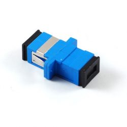 Проходной адаптер Hyperline FA-P11Z-SC/SC-N/BK-BL SC/UPC-SC/UPC SM simplex корпус пластиковый синий черные колпачки