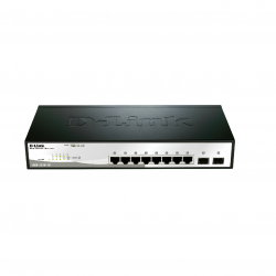 Коммутатор D-Link DGS-1210-10P Ethernet 8x1000Mbps, с PoE