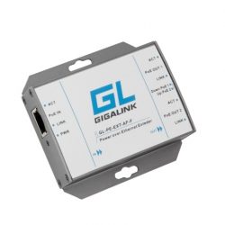 Усилитель Ethernet сигнала GIGALINK GL-PE-EXT-AF-F PoE , 100Мбит/с, 802.3af, подключение до 2 устройств
