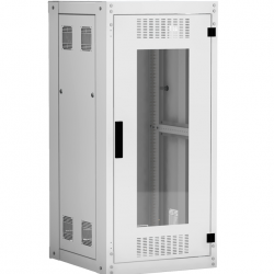 EC-FZ-246060-GMM-GY Напольный шкаф, 19″, 24U, стекло, 600х600, серый