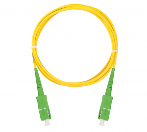 Шнур NIKOMAX NMF-PC1S2C2-SCA-SCA-001 / 002, волоконно-оптический 9/125мкм, зеленый коннектор со сколом APC (SC/APC-SC/APC) — 1м и 2м